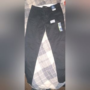 George mens premium straight fit black khaki pants 36x32